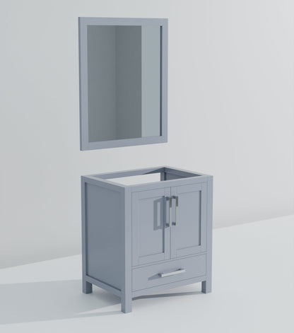 Lexora Jacques 30" Dark Grey Bathroom Vanity – Modern Solid Wood Freestanding Cabinet