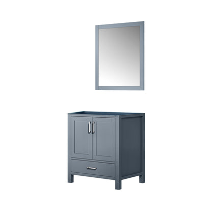 Lexora Jacques 30" Dark Grey Bathroom Vanity – Modern Solid Wood Freestanding Cabinet