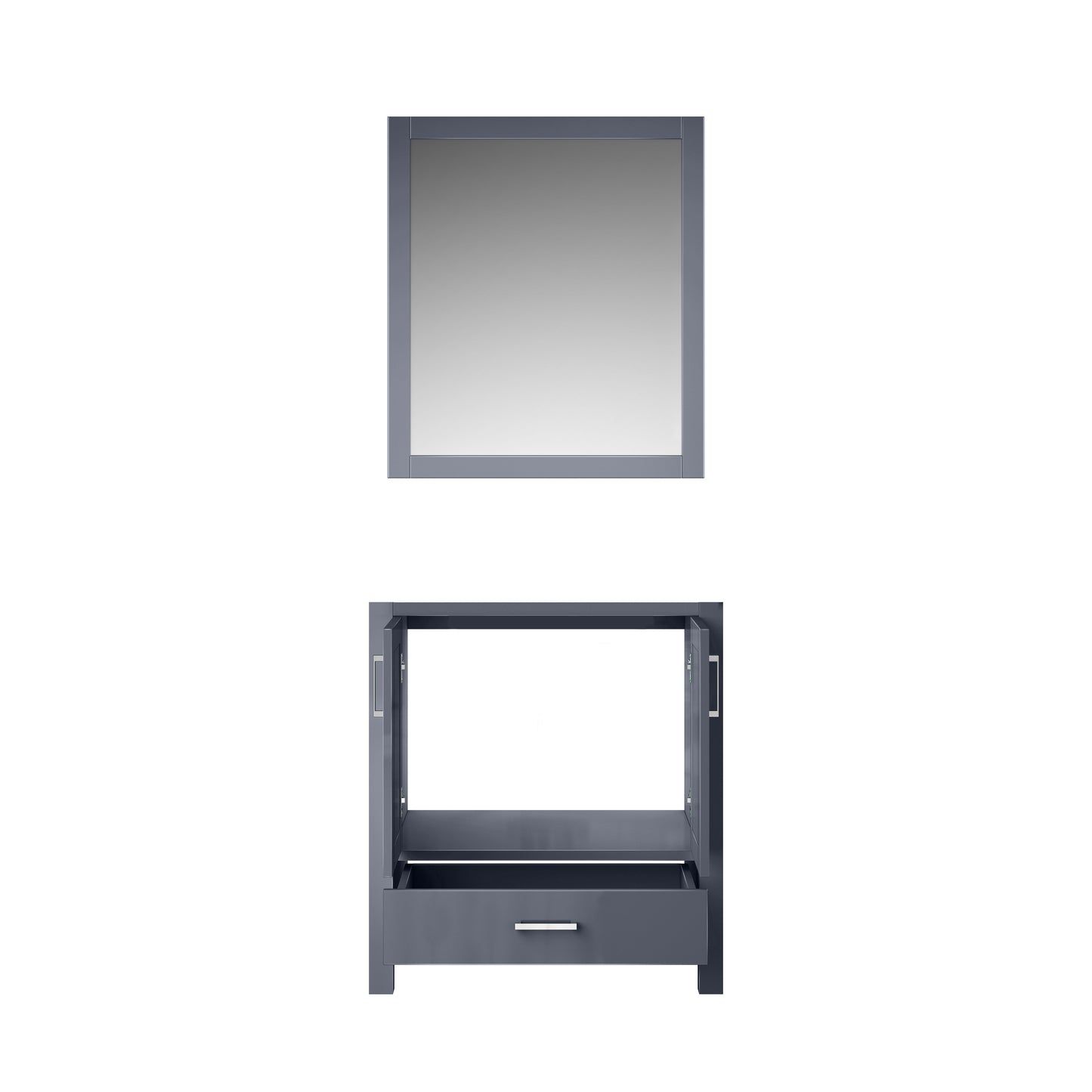 Lexora Jacques 30" Dark Grey Bathroom Vanity – Modern Solid Wood Freestanding Cabinet