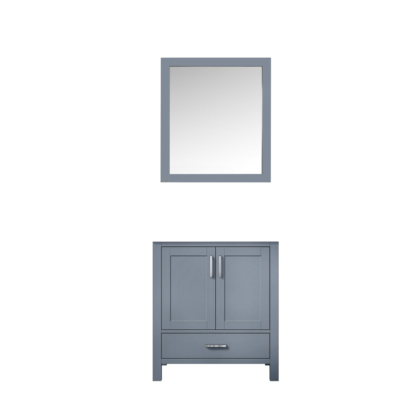 Lexora Jacques 30" Dark Grey Bathroom Vanity – Modern Solid Wood Freestanding Cabinet