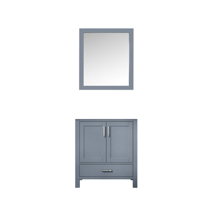 Lexora Jacques 30" Dark Grey Bathroom Vanity – Modern Solid Wood Freestanding Cabinet