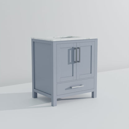 Lexora Jacques 30" Dark Grey Bathroom Vanity – Modern Solid Wood Freestanding Cabinet