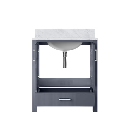 Lexora Jacques 30" Dark Grey Bathroom Vanity – Modern Solid Wood Freestanding Cabinet