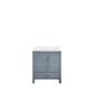 Lexora Jacques 30" Dark Grey Bathroom Vanity – Modern Solid Wood Freestanding Cabinet
