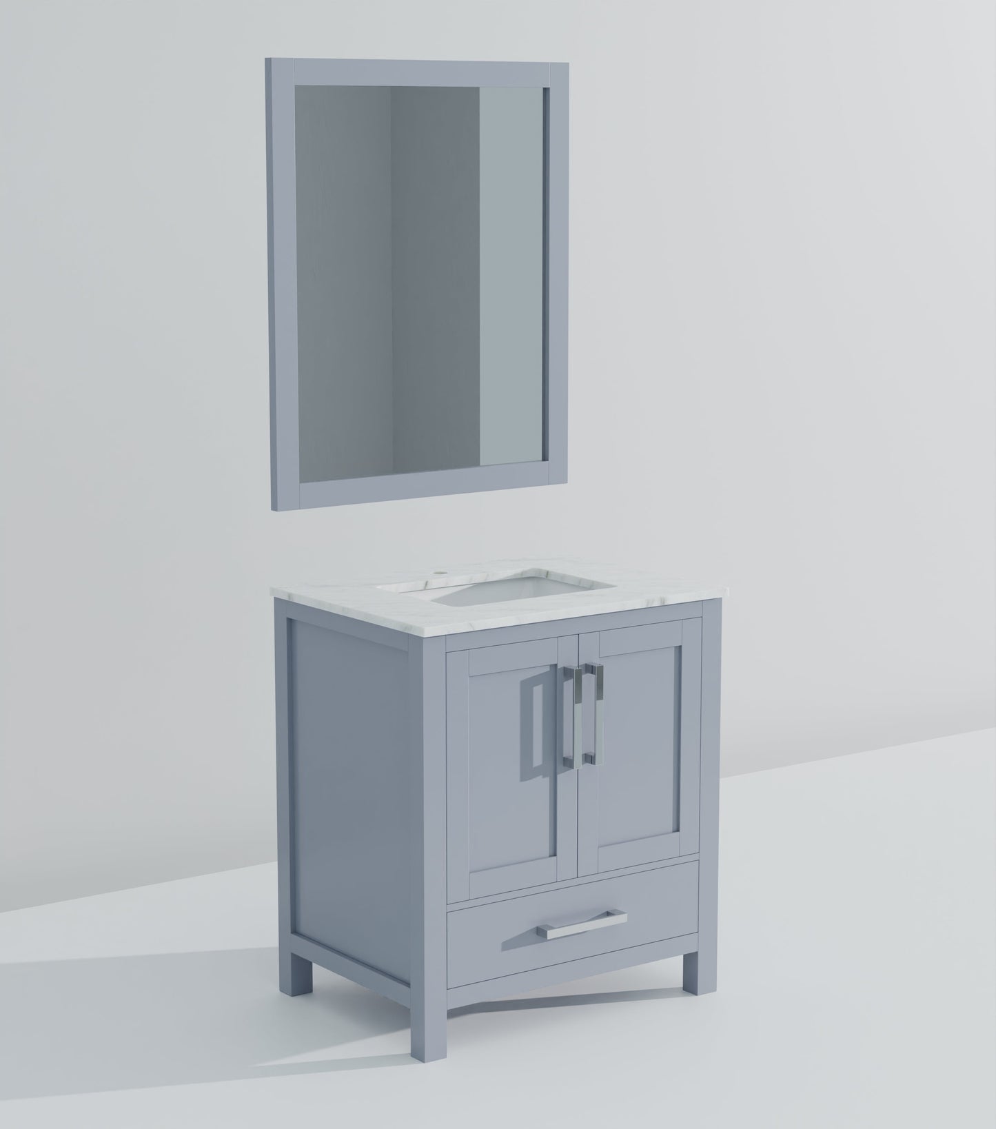Lexora Jacques 30" Dark Grey Bathroom Vanity – Modern Solid Wood Freestanding Cabinet