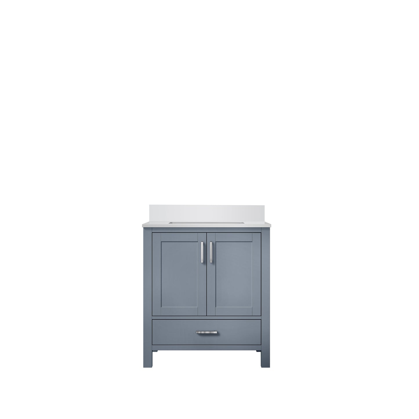Lexora Jacques 30" Dark Grey Bathroom Vanity – Modern Solid Wood Freestanding Cabinet
