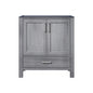 Lexora Jacques 30" Distressed Grey Bathroom Vanity – Solid Wood, Mid-Century Freestanding Storage Cabinet
