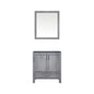 Lexora Jacques 30" Distressed Grey Bathroom Vanity – Solid Wood, Mid-Century Freestanding Storage Cabinet