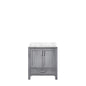 Lexora Jacques 30" Distressed Grey Bathroom Vanity – Solid Wood, Mid-Century Freestanding Storage Cabinet