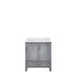 Lexora Jacques 30" Distressed Grey Bathroom Vanity – Solid Wood, Mid-Century Freestanding Storage Cabinet