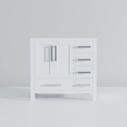 Jacques 36 in. W x 22 in. D Left Offset White Bath Vanity