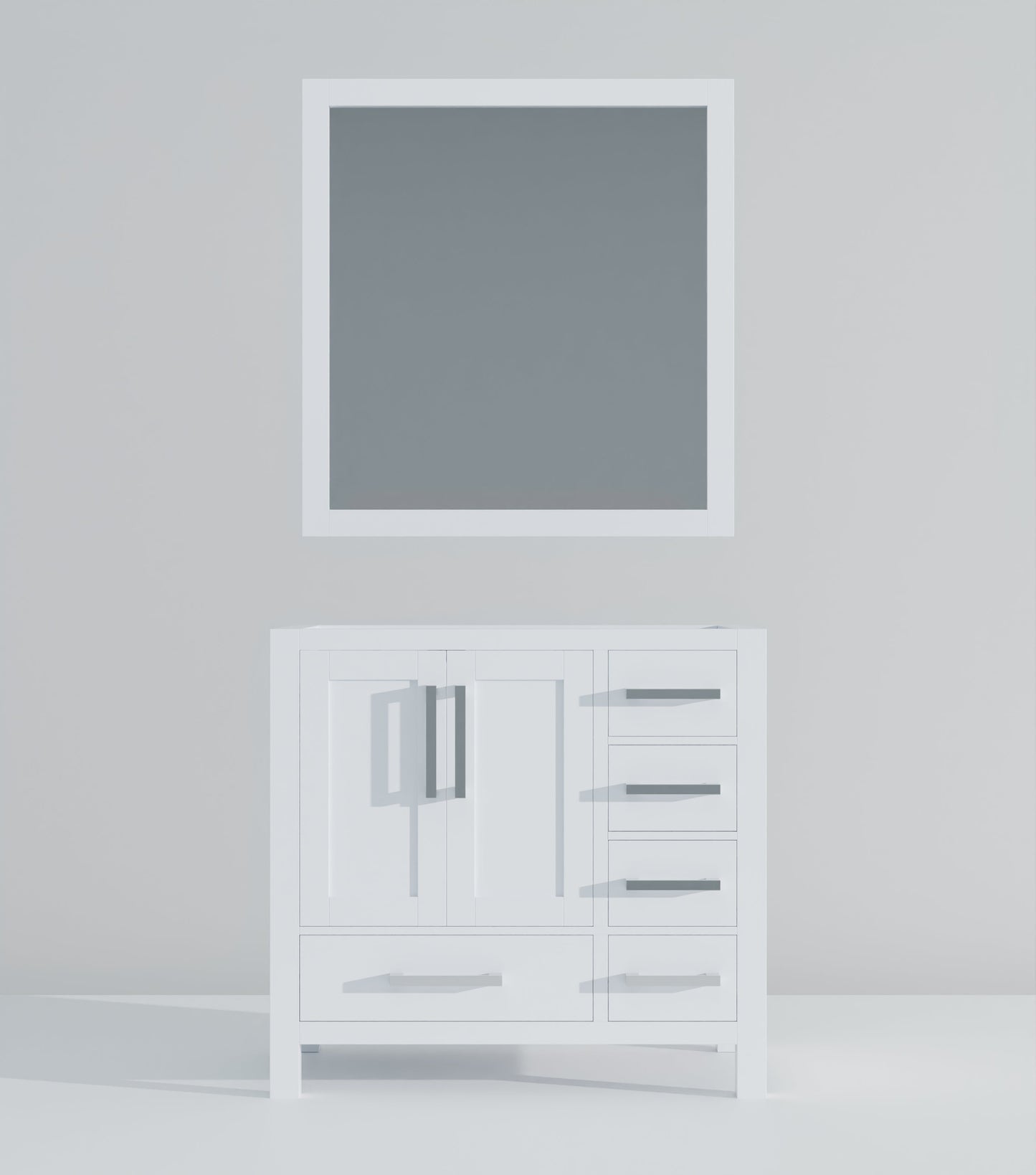 Jacques 36 in. W x 22 in. D Left Offset White Bath Vanity