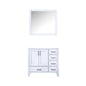 Jacques 36 in. W x 22 in. D Left Offset White Bath Vanity