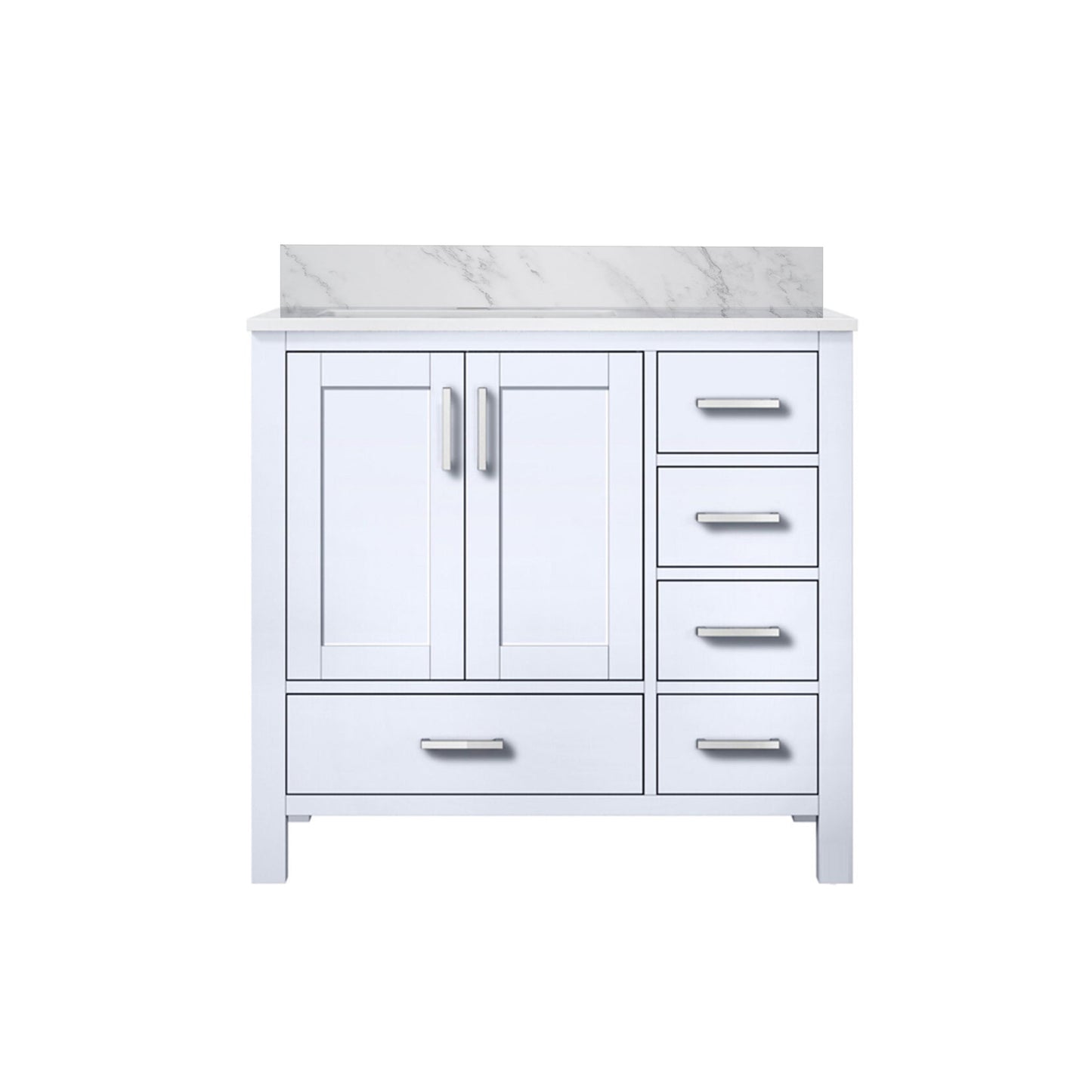 Jacques 36 in. W x 22 in. D Left Offset White Bath Vanity