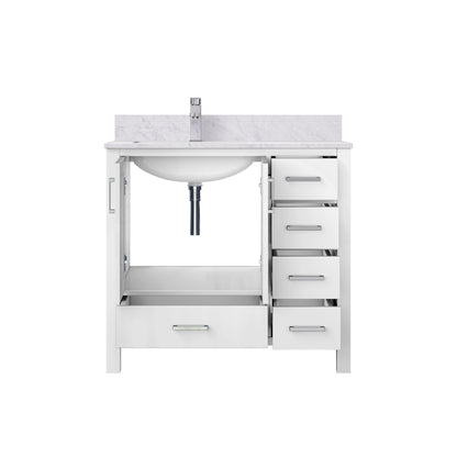 Jacques 36 in. W x 22 in. D Left Offset White Bath Vanity