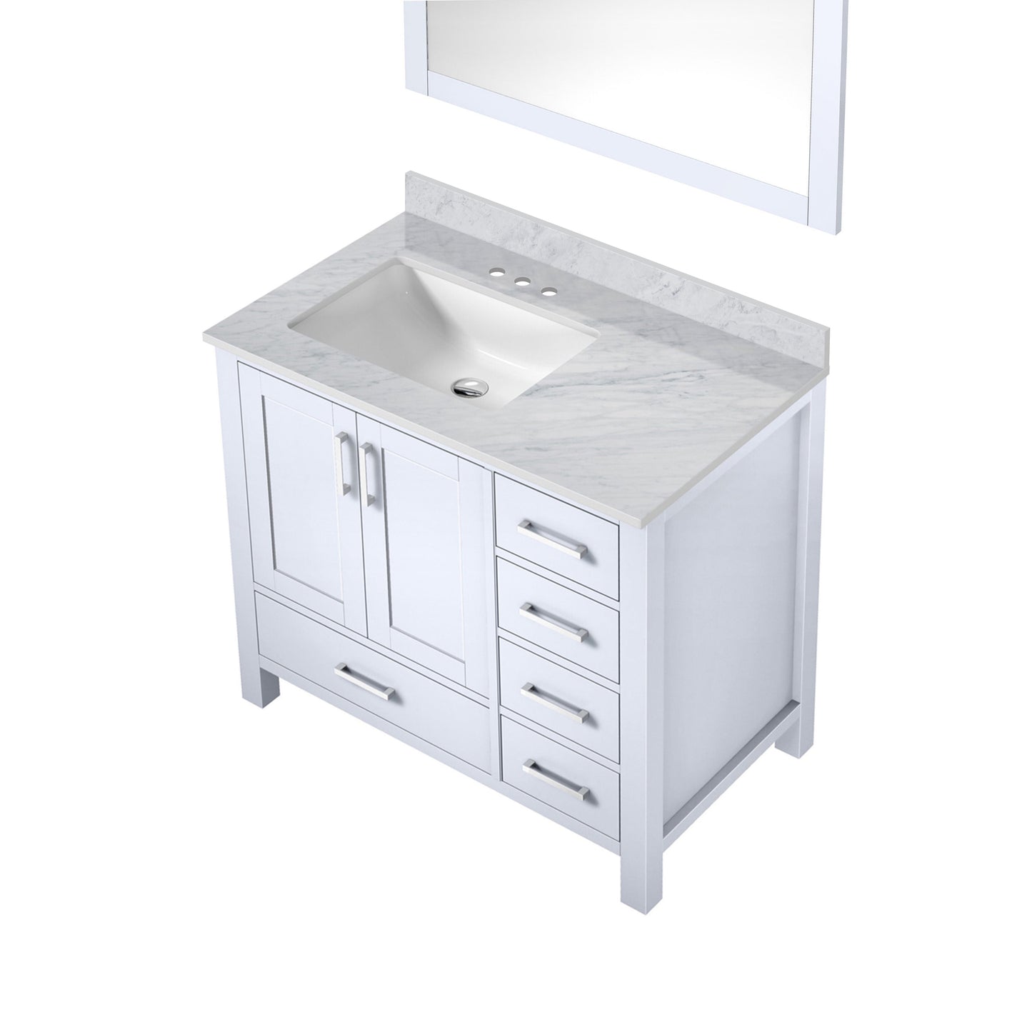 Jacques 36 in. W x 22 in. D Left Offset White Bath Vanity