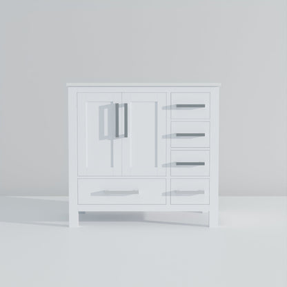 Jacques 36 in. W x 22 in. D Left Offset White Bath Vanity