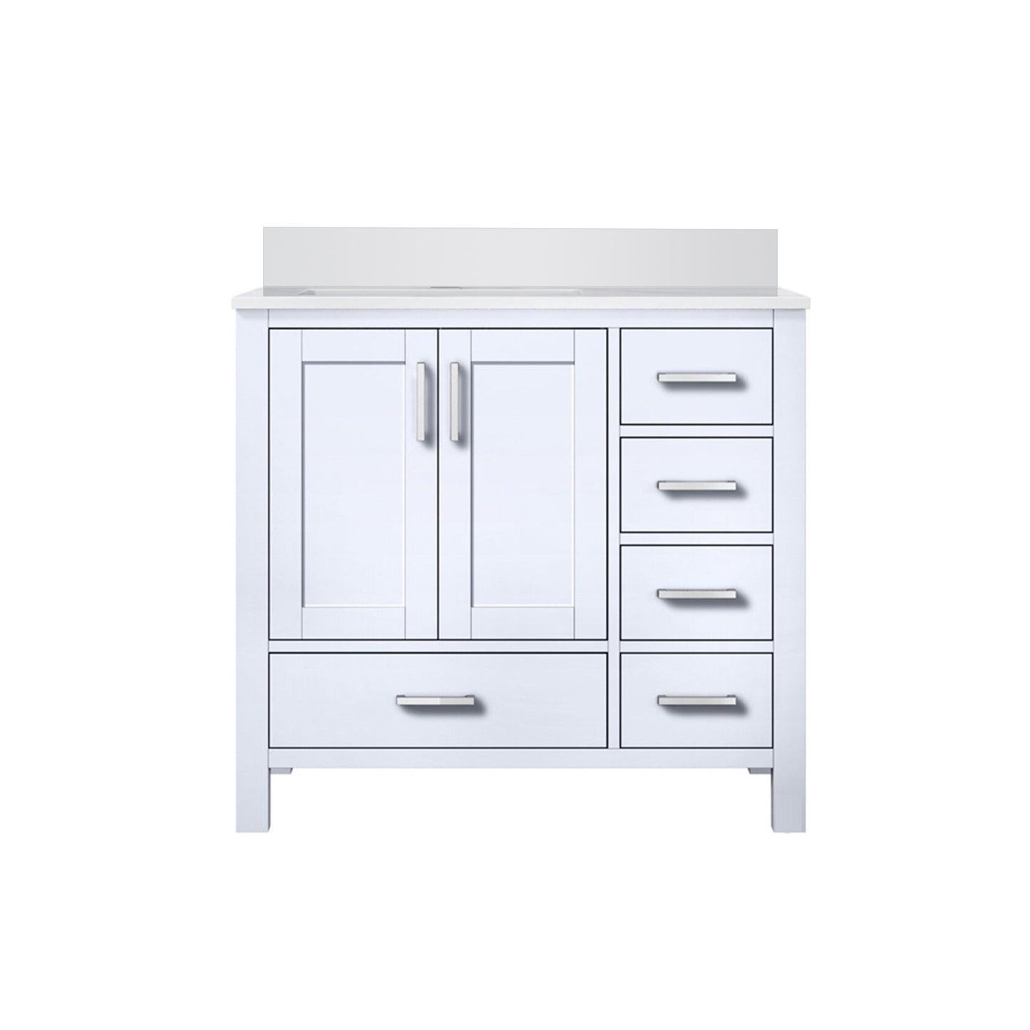 Jacques 36 in. W x 22 in. D Left Offset White Bath Vanity
