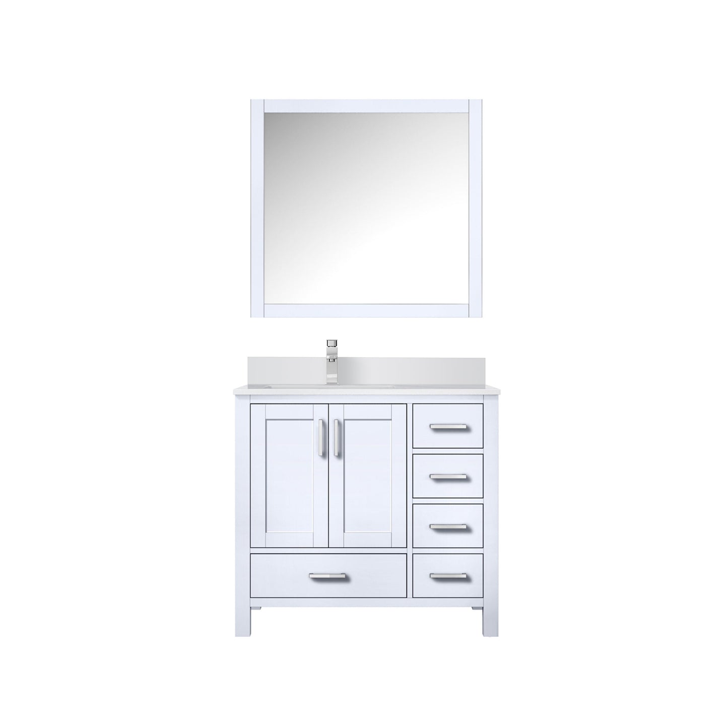 Jacques 36 in. W x 22 in. D Left Offset White Bath Vanity
