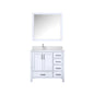 Jacques 36 in. W x 22 in. D Left Offset White Bath Vanity