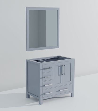 Jacques 36 in. W x 22 in. D Right Offset Dark Grey Bath Vanity