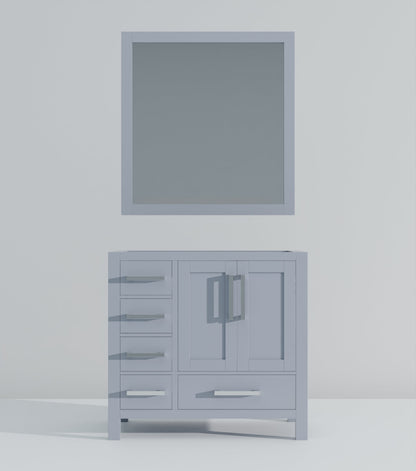 Jacques 36 in. W x 22 in. D Right Offset Dark Grey Bath Vanity