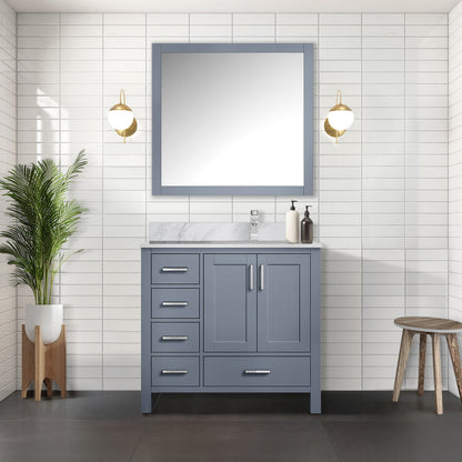 Jacques 36 in. W x 22 in. D Right Offset Dark Grey Bath Vanity