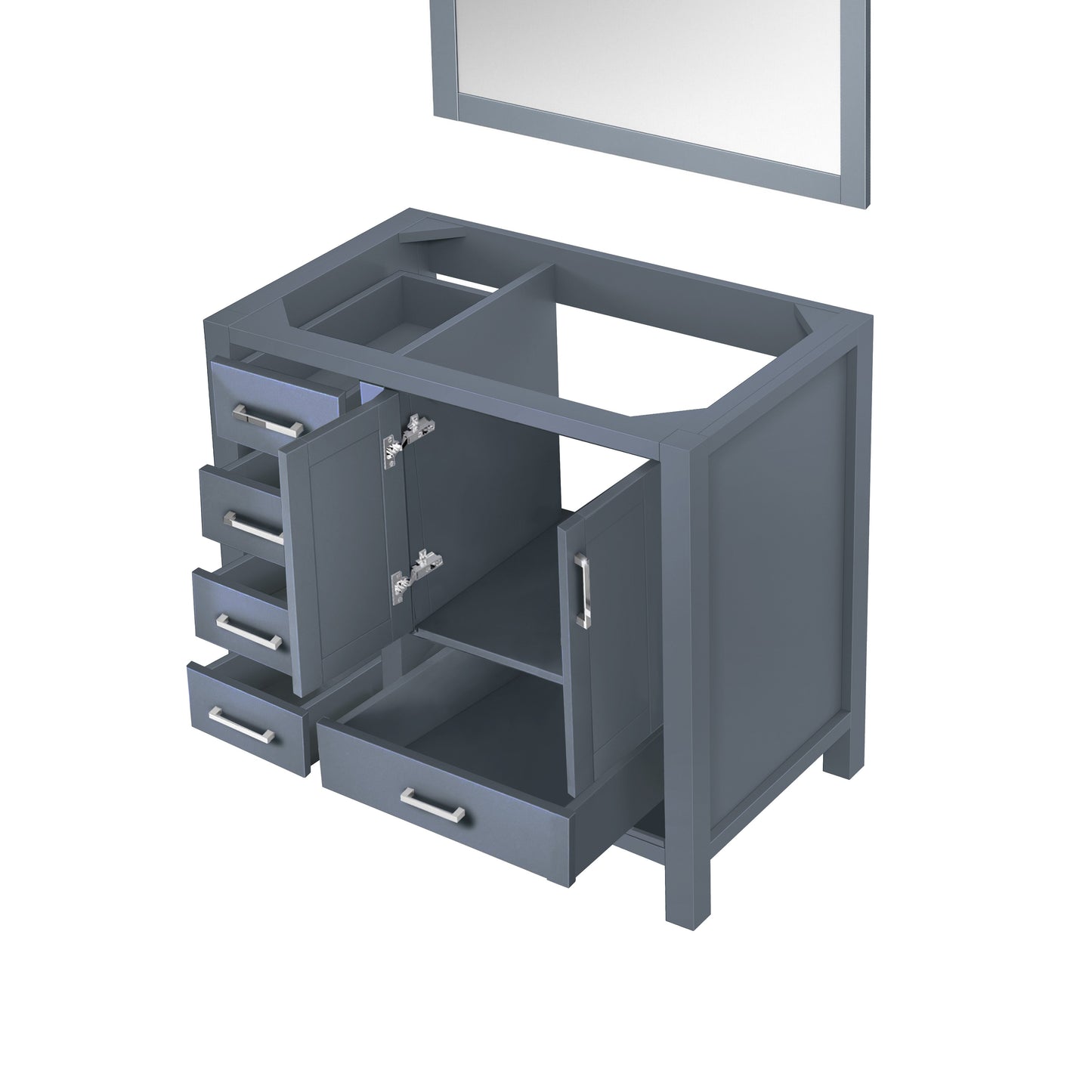Jacques 36 in. W x 22 in. D Right Offset Dark Grey Bath Vanity