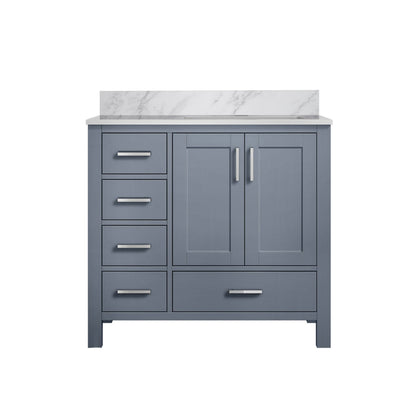 Jacques 36 in. W x 22 in. D Right Offset Dark Grey Bath Vanity
