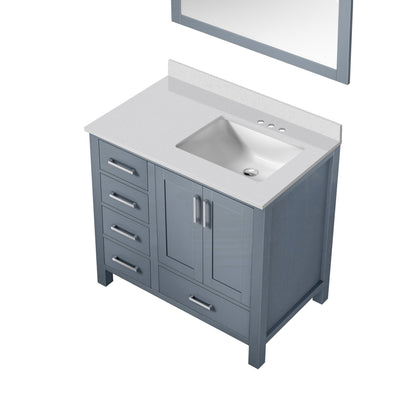 Jacques 36 in. W x 22 in. D Right Offset Dark Grey Bath Vanity