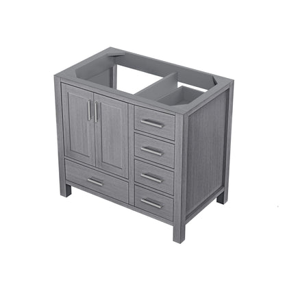 Lexora Jacques 36" Distressed Grey Left-Offset Bathroom Vanity