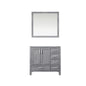 Lexora Jacques 36" Distressed Grey Left-Offset Bathroom Vanity