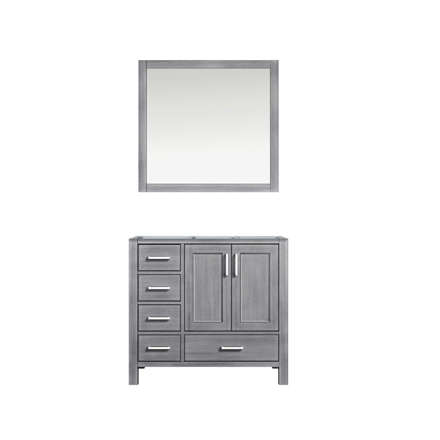 Jacques 36 in. W x 22 in. D Right Offset Distressed Grey Bath Vanity