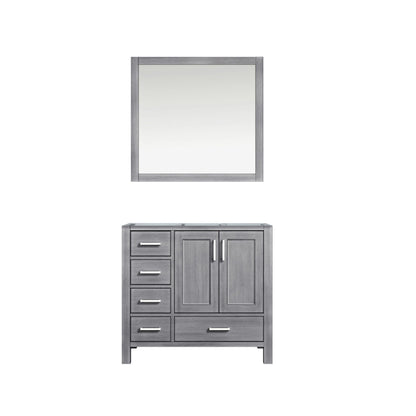 Jacques 36 in. W x 22 in. D Right Offset Distressed Grey Bath Vanity