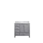 Jacques 36 in. W x 22 in. D Right Offset Distressed Grey Bath Vanity