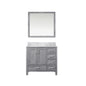 Lexora Jacques 36" Distressed Grey Left-Offset Bathroom Vanity