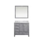 Jacques 36 in. W x 22 in. D Right Offset Distressed Grey Bath Vanity
