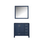 Lexora Jacques 36" Navy Blue Left-Offset Bathroom Vanity