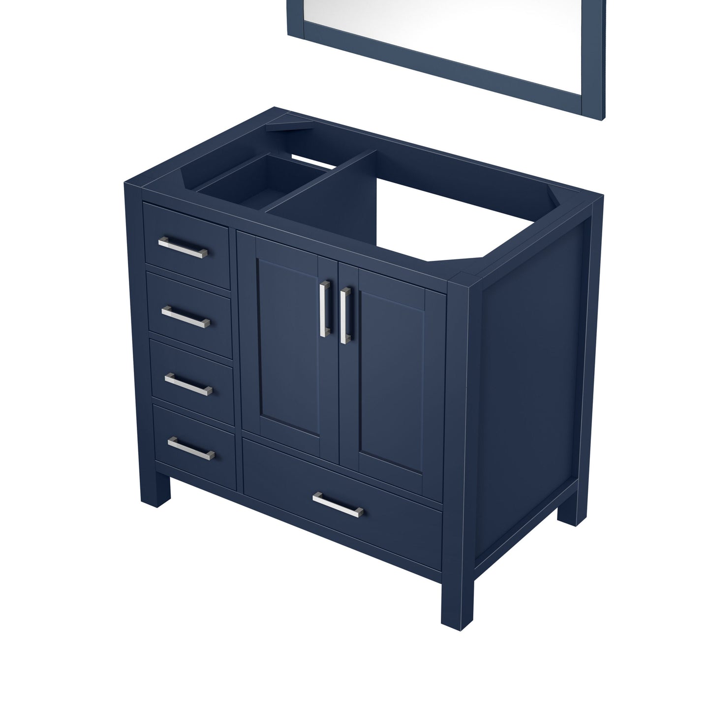 Jacques 36 in. W x 22 in. D Right Offset Navy Blue Bath Vanity