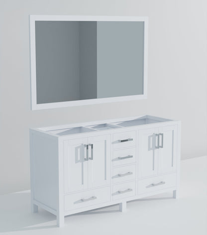 Jacques 60 in. W x 22 in. D White Double Bath Vanity