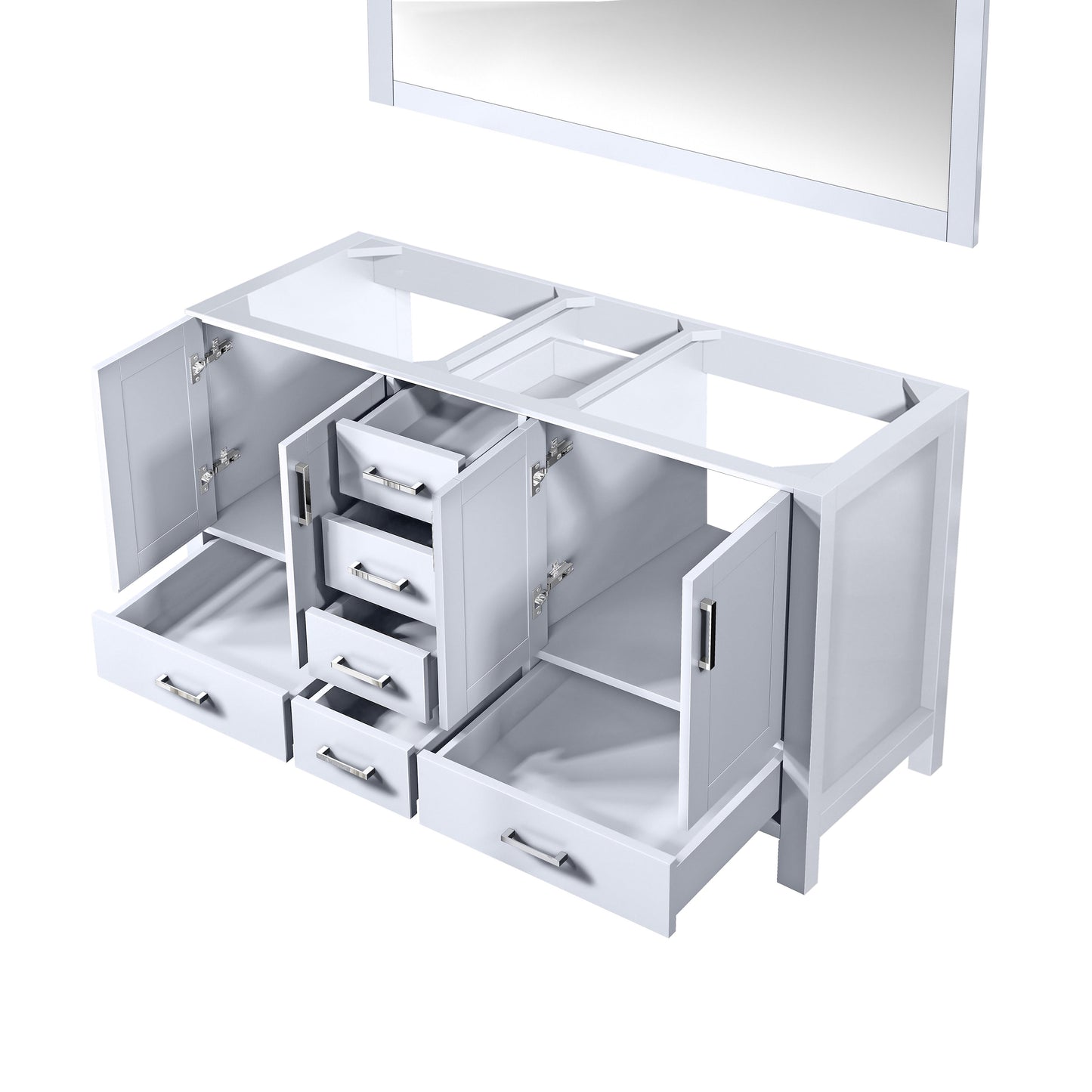Jacques 60 in. W x 22 in. D White Double Bath Vanity
