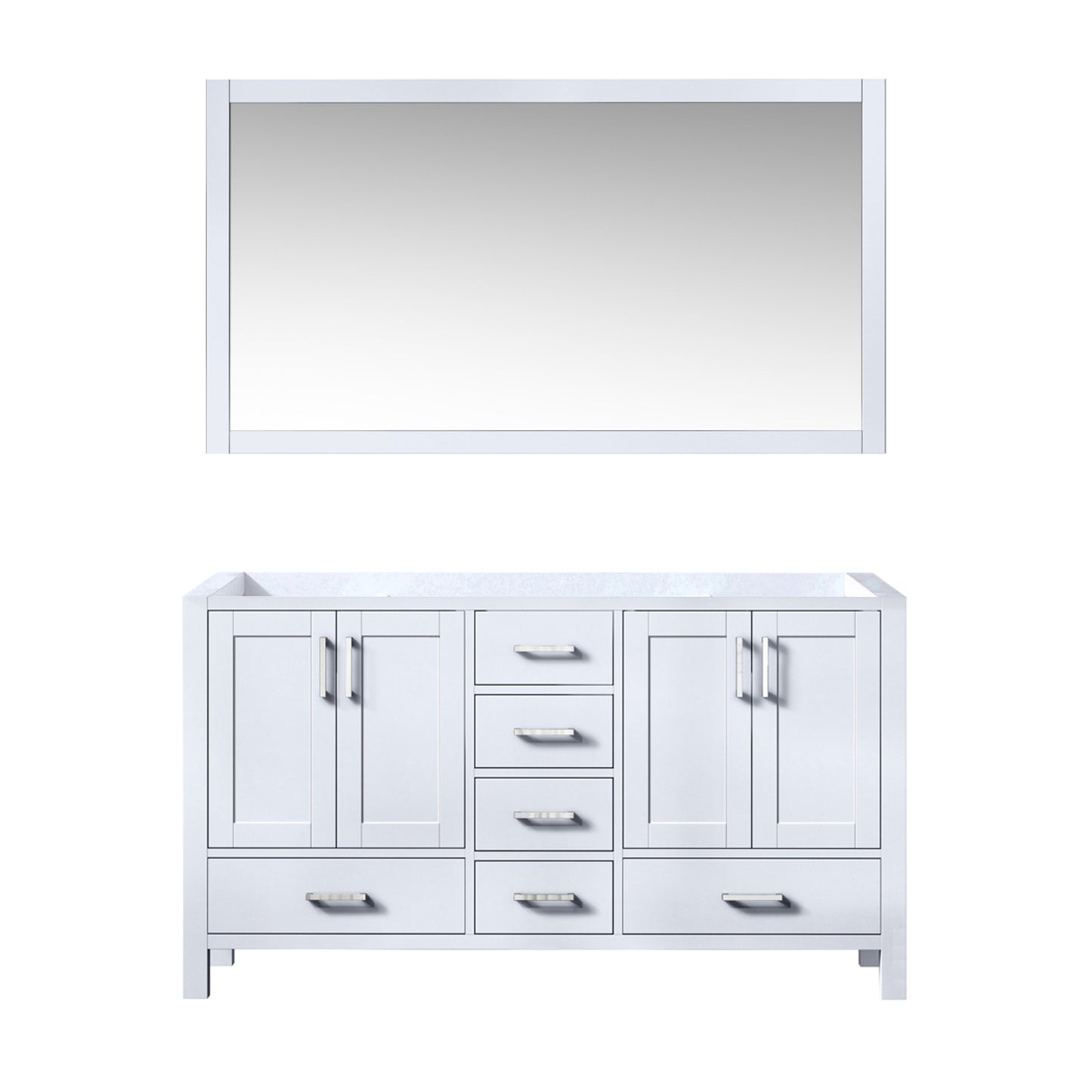 Jacques 60 in. W x 22 in. D White Double Bath Vanity