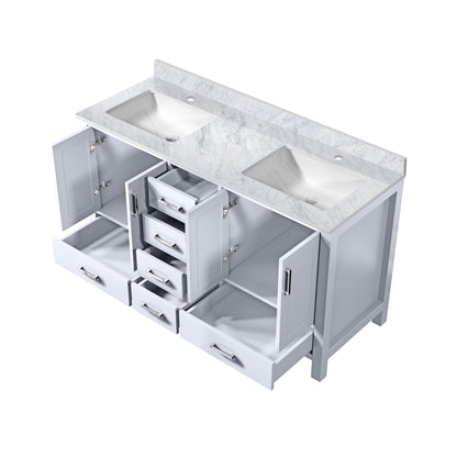 Jacques 60 in. W x 22 in. D White Double Bath Vanity
