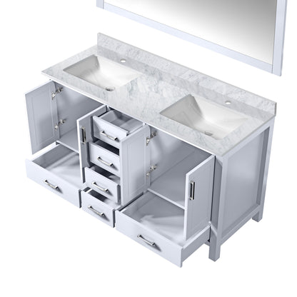 Jacques 60 in. W x 22 in. D White Double Bath Vanity