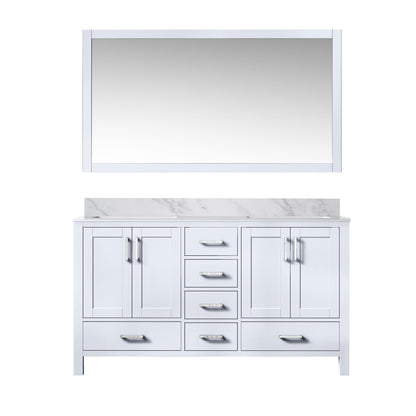 Jacques 60 in. W x 22 in. D White Double Bath Vanity