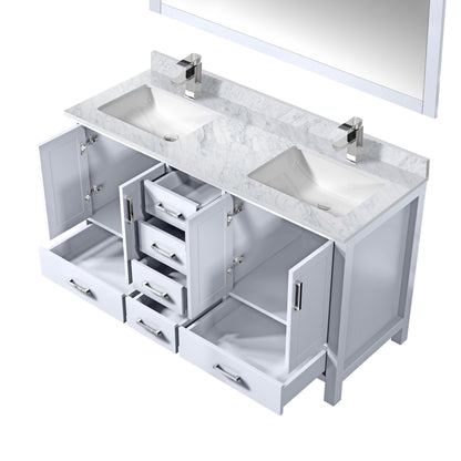 Jacques 60 in. W x 22 in. D White Double Bath Vanity