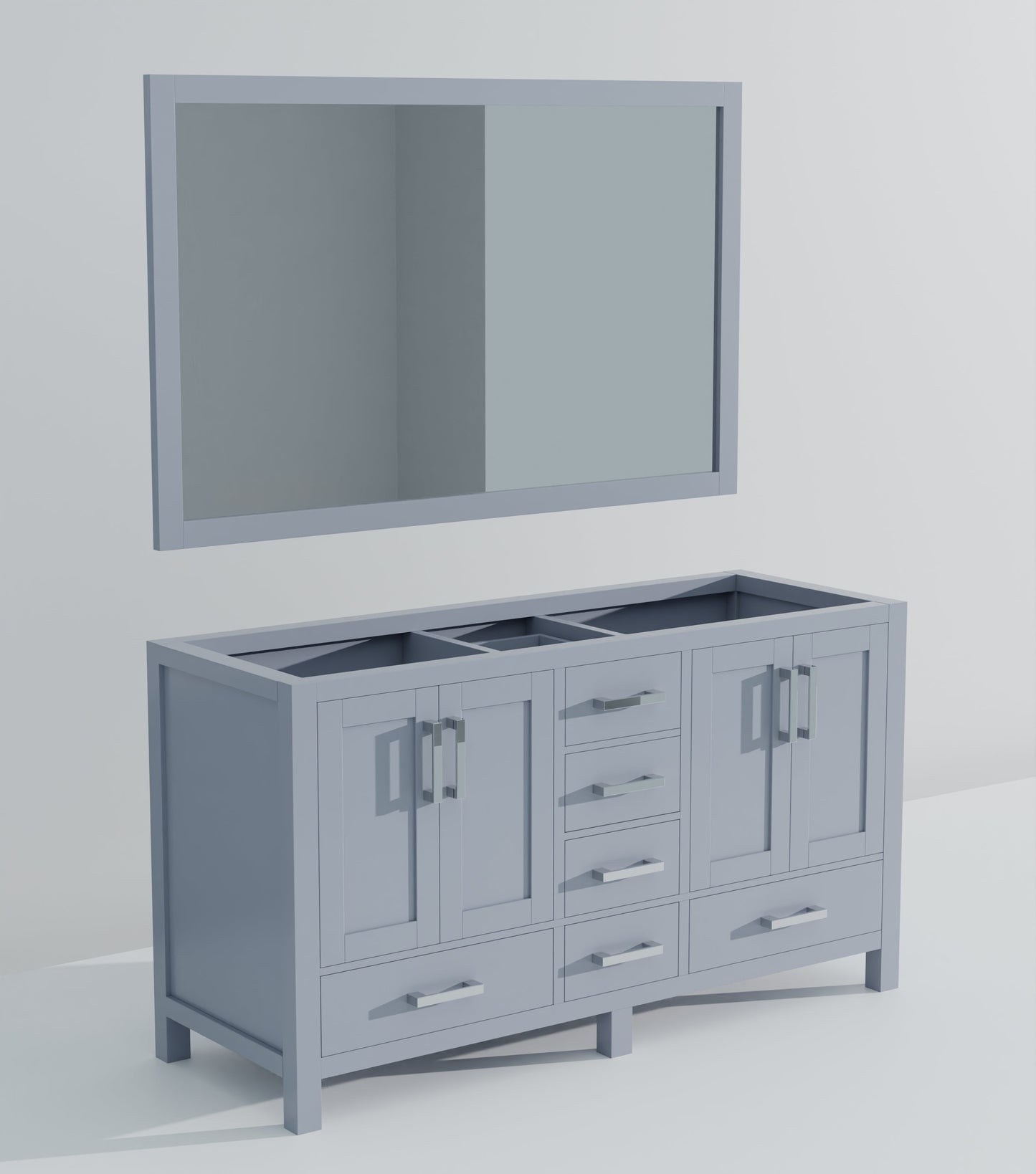 Jacques 60 in. W x 22 in. D Dark Grey Double Bath Vanity