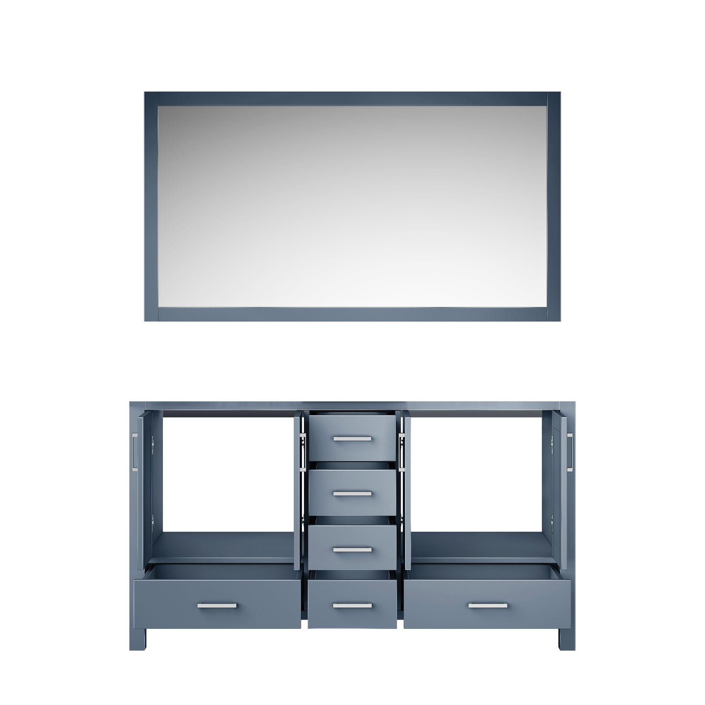 Jacques 60 in. W x 22 in. D Dark Grey Double Bath Vanity