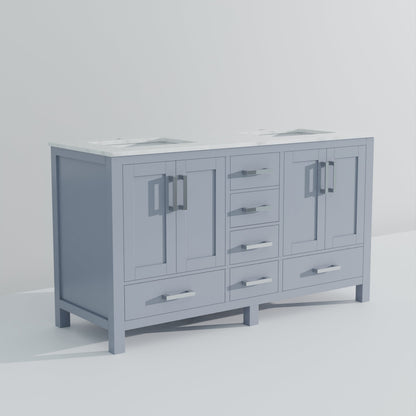 Jacques 60 in. W x 22 in. D Dark Grey Double Bath Vanity