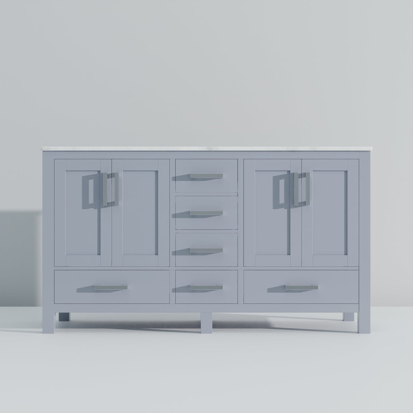Jacques 60 in. W x 22 in. D Dark Grey Double Bath Vanity